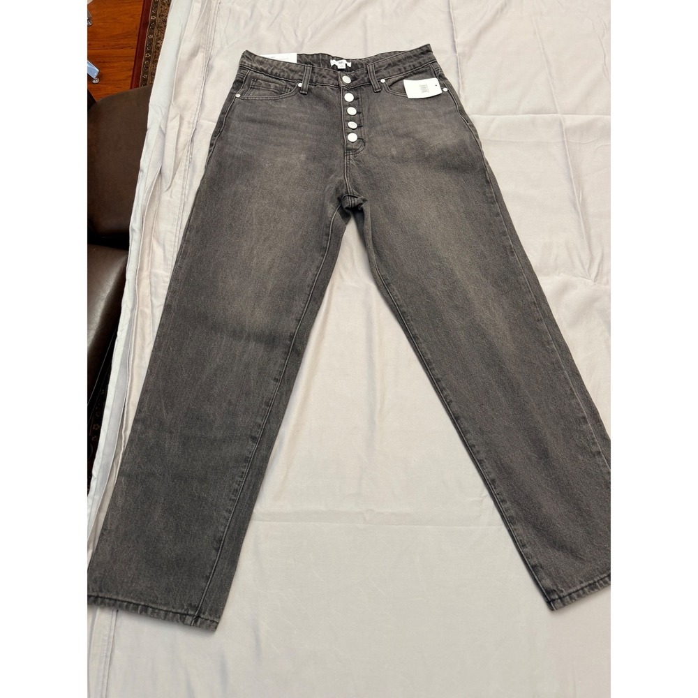 BP. Nordstrom Women Faded Black High Rise Straight Leg Button Fly Jeans 29 NWT